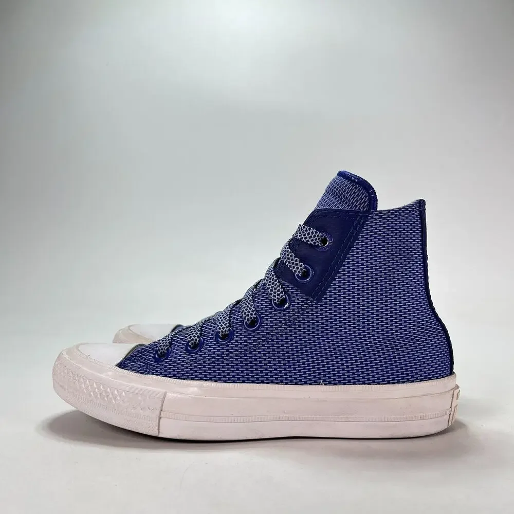 Converse Chuck Taylor All Star II Blue Basket Weave 155535C Youth Sz 3 Women's 5